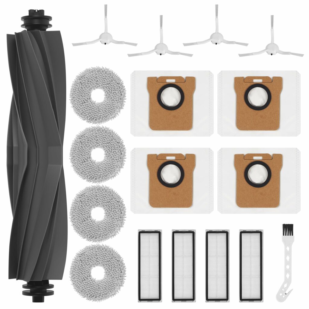 18-Piece Accessory Set for Dreame L10s Ultra / L10 Ultra/for Xiaomi X20+, Includes 1 Main Brush, 4 Mop Pads, 4 Dust Bags, 4 Side Brushes, 4 HEPA Filters, 1 Cleaning Brush