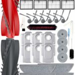 30 Piece Accessory Set for Roborock Saros 10 / G30 Robot Vacuum Cleaner Replacement Parts with 2 Roller Brushes, 6 Side Brushes, 4 Filters, 4 + 4 Mop Pads, 6 Dust Bags, 1 Self-Cleaning Brush