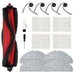 Yivy Q7 M5 Accessory Set for Roborock Q7 L5, Q7 L5+, Q7 M5, Q7 M5+ Vacuum Cleaner Accessory Kit, 1 Main Brush, 4 Side Brushes, 4 HEPA Filters, 4 Wipes, 1 Cleaning Brush, 1 Screwdriver