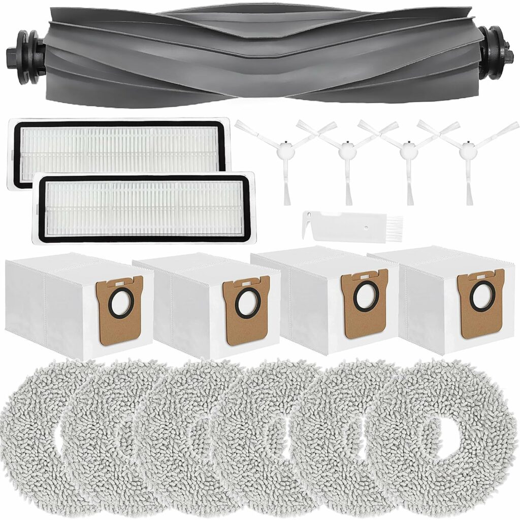 Accessory Replacement Part for Xiaomi X20+, X10+, for Dreame L10s Pro Gen 2, L10s Ultra, L10 Ultra, L10 Prime Robot Vacuum Cleaner, Main Brush, Wipes, Dust Bags, Filter, Side Brushes