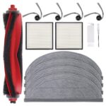 Accessory Replacement Compatible with Roborock Q10 S5/S5+ Robot Vacuum Cleaner, 1 Main Brush, 2 Filters, 4 Side Brushes, 4 Mop Wipes