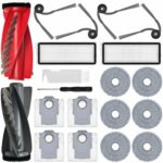 Accessory Set for Roborock Qrevo Curve/Qrevo Edge, oGoDeal 1 x Main Roller Brush 4 x Dust Bags 4 x Side Brushes 2 x Filters 6 x Mop Wipes, Spare Parts Robot Vacuum Cleaner Replacement Parts Robot