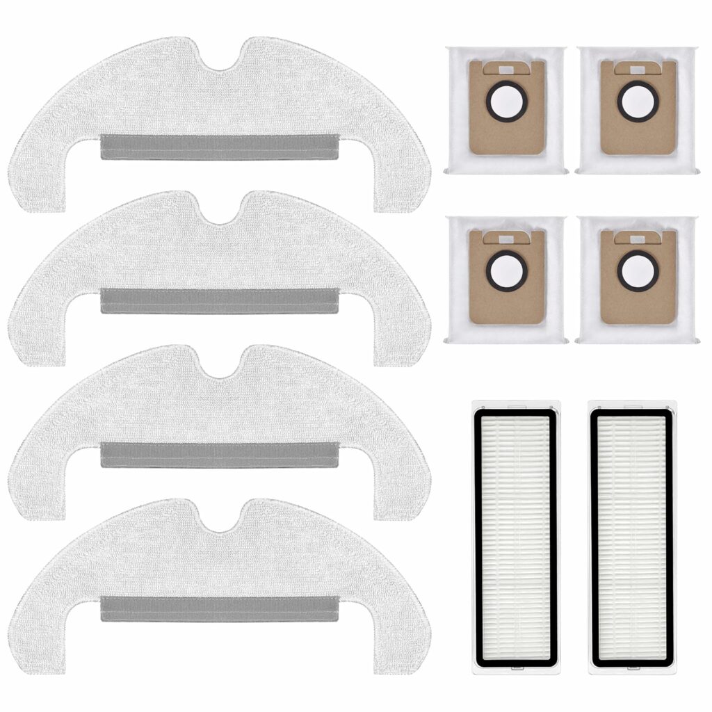 Vacuum Cleaner Accessory Kit for Dreame L10 Ultra, Set Contains 2 Filters, 4 Wipes, 4 Dust Bags