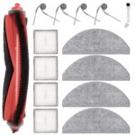 Replacement Part Accessory for Roborock Q10 X5 / Q10 X5+ Vacuum Cleaner Robot, 1 Main Brush, 4 Wipes, 4 Filters, 4 Side Brushes
