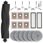 21 Piece Vacuum Cleaner Accessory Kit for Dreame L10S Ultra Series, Set Includes 1 Main Brush, 2 Filters, 6 Wipes, 6 Dust Bags, 4 Side Brushes, 1 Driver and 1 Cleaning Brush