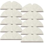 Pack of 10 Wipes for Roborock Q5 Pro, Q5 Pro+, Q8 Max, Q8 Max+, S5, S5 Max, S4, S50, S51, S55, S6, S6 Pure, S6 MaxV, Q7, Q7 Max Washable Microfibre Mop Pad Accessories, Reusable Mop Replacement Parts