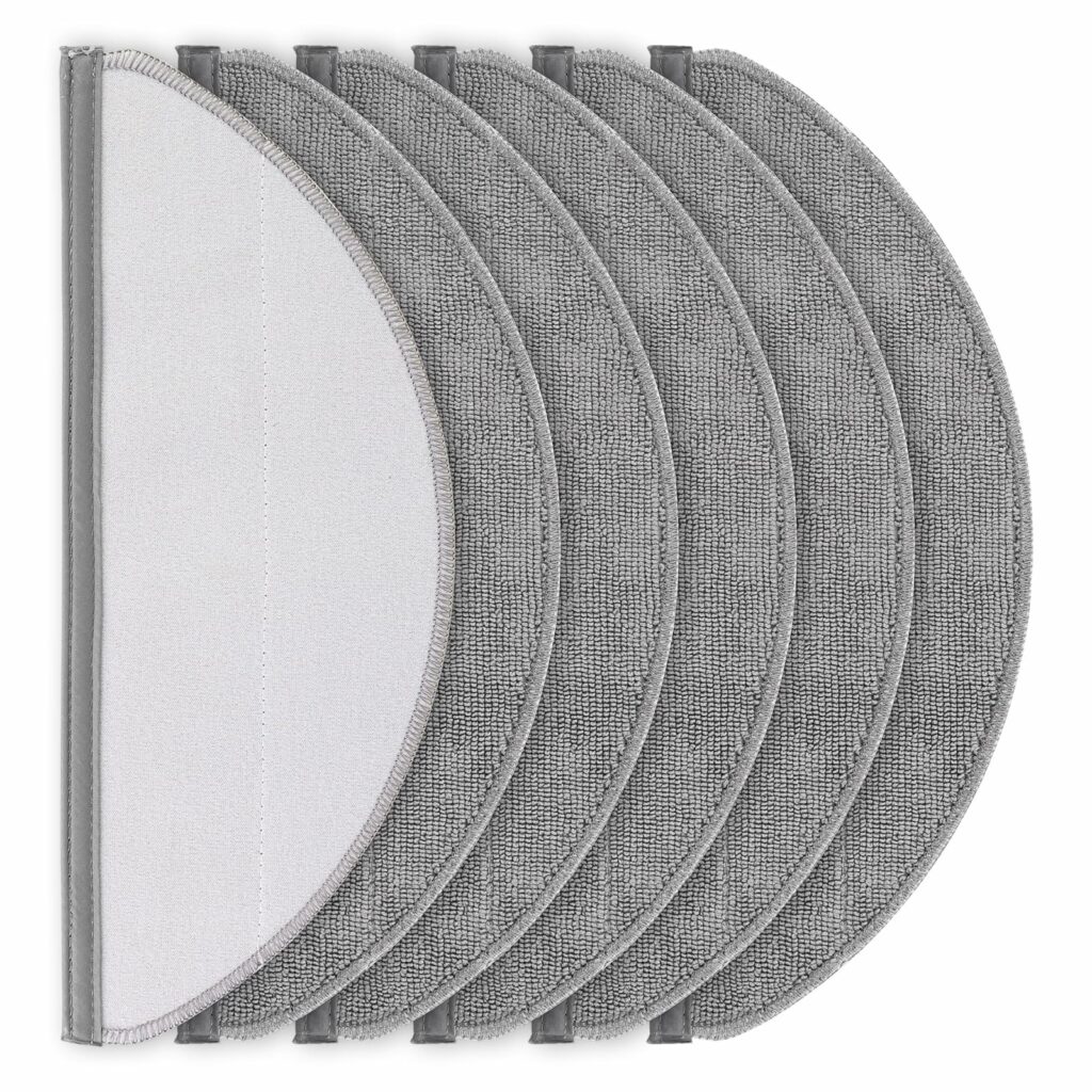 Pack of 6 Wipes for Roborock Q10 X5/X5+ Robot Vacuum Cleaner, Reusable and Washable Replacement Cloth