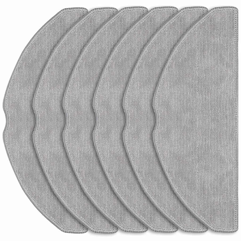 Wipes Accessory Set for Roborock Q7 M5 / Q7 M5+ / Q7 L5 Robot Vacuum Cleaner, Microfibre Mop Cloth Replacement Parts, Pack of 6