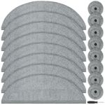 Pack of 16 Wiping Cloths Replacement Parts for Roborock Saros 10 Mop Robots, Washable Microfibre Mop Pad Accessories, Reusable Mop with 1 Screwdriver (8 Mop Pads + 8 Round Mops)