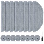 Pack of 16 Wipes for Roborock S8 Maxv Ultra Robot Vacuum Cleaner, Microfibre VibraRise 3.0 Mop Accessories, 8 Mop and 8 Edge Mop with 1 Screwdriver