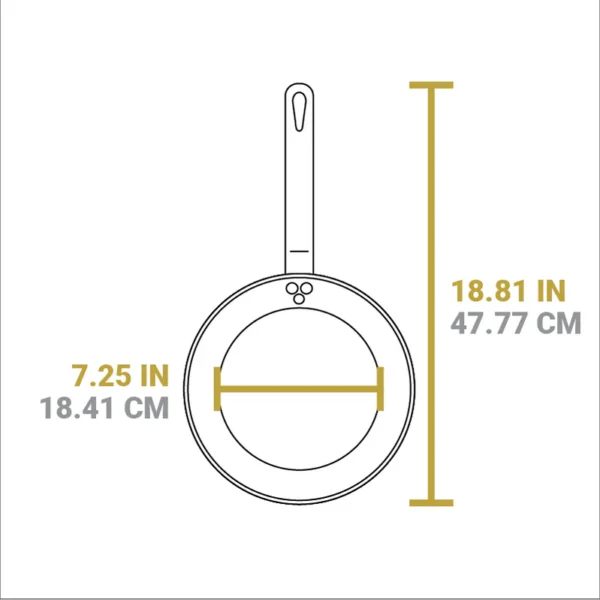 تابه کربن استیل 25 سانتی لاج Lodge Carbon Steel Skillet - تصویر 2