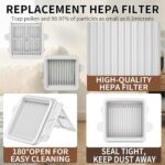 Replacement Roller Brushes & HEPA Filters Compatible with Roborock F25 / F25 ALT Handheld Wireless Vacuum Cleaner – Compatible Accessory Set, 2 Roller Brush and 3 Filters
