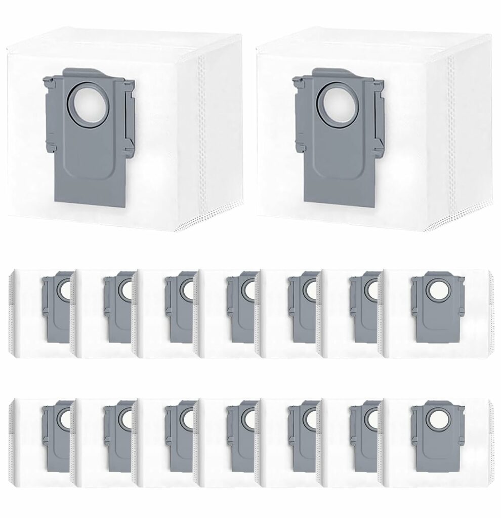 16 Replacement Bags for Roborock Q5 Max+ /Q5 Pro /Q5 Pro+ /Q7 Max /Q7 Max+ /Q8 Max /Q8 Max+ /S7 Max Ultra /S7 MaxV Ultra /S7 Pro Ultra/S8+/S8 Pro Ultra, 3L Large Capacity Dust Bags