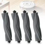 Set of 4 Accessories for Dreame, Rubber Brush Replacement Parts Main Brush Accessories Robot Vacuum Cleaner Accessories Main Brushes Accessory Set Wheels Brush Compatible with X40 / L10s / L40 / L10s