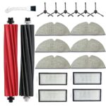 Accessory Replacement Part for Roborock Q5 Pro/Q5 Pro+/Q8 Max+/Q8 Max Robot Vacuum Cleaner, 2 Main Brushes, 6 Side Brushes, 6 Wipes, 4 Filters