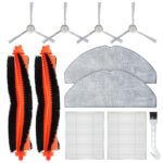 11 Piece Replacement Kit for Robot Vacuum S20 (D106), 2 Main Brushes, 4 Side Brushes, 2 Filters and Brushes, Xiaomi 3C / E10 / Mijia Vacuum Mop 3C (C103) / 3C Plus (B112)
