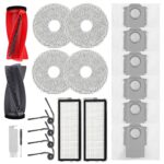Accessories for Roborock Qrevo S5V, Qrevo Curv, Qrevo Curv S5X, Qrevo Edge, Qrevo Edge S5A Vacuum Cleaner, 1 Main Brush, 2 HEPA Filters, 6 Dust Bags, 4 Wipes, 4 Side Brushes, 1 Brush, 20 Piece