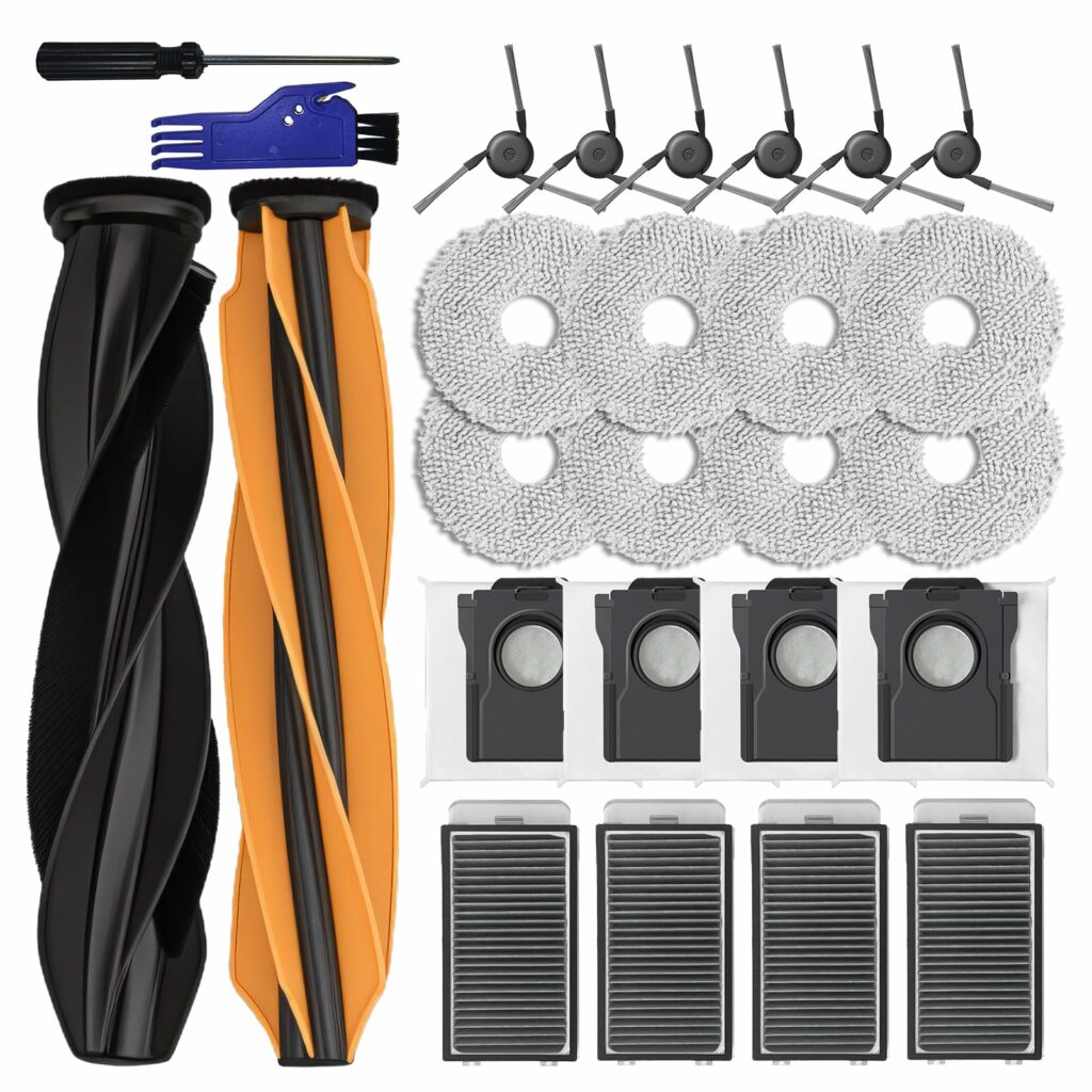 26 Accessories for Dreame X50 Ultra Complete/Master/L50 Pro Ultra/L40s Pro Ultra/Mova V50 Ultra Complete, Roller Brushes, HEPA Filters, Wipes, Dust Bags