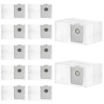 Pack of 12 X11 Pro Vacuum Cleaner Bags Compatible with Ecovacs Deebot X11 Pro Omni Robot Vacuum Cleaner, Activated Carbon Dust Bag Accessories, 3L Large Capacity Vacuum Cleaner Bags