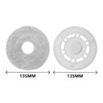 Mop Cloths with Mop Plates Replacement Parts, Mop Pads with Holders for Robot Vacuum Cleaner Accessories, Mop Plates for Xiaomi X20+ and for Dreame L10S Ultra