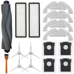 D10 Plus gen 2 Replacement Parts Accessories Compatible with Dreame D10 Plus Gen 2 Robot Vacuum Cleaner, Including 1 Main Brush, 2 Hepa Filters, 4 Mop Pads, 4 Edge-Sweeping Brushes, 4 Dust Bag