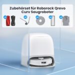 Pack of 22 accessories for Roborock Qrevo Curv robot vacuum cleaner, 2 main brushes, 4 dust bags, 4 wipes, 4 HEPA filters, 6 side brushes, 1 cleaning brush, 1 screwdriver spare parts