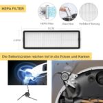 Accessories for Dreame D20 Pro Plus, JKOISL 2 x Main Roller Brushes, 6 x Dust Bags, 4 x Side Brushes, 2 x Filters, 4 x Mop Wipes, Replacement Parts Robot Vacuum Cleaner Accessory Set