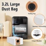 26 Pcs Accessories Kit Compatible with eufy X10 Pro Omni, Replacement Parts Include 2 Main Brush 6 Side Brushes 6 Mop Pads 6 Dust Bags 4 Washable Filters 1 Cleaning Tool and 1 Screwdriver