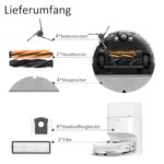 Accessories for Dreame D20 Pro Plus, JKOISL 2 x Main Roller Brushes, 6 x Dust Bags, 4 x Side Brushes, 2 x Filters, 4 x Mop Wipes, Replacement Parts Robot Vacuum Cleaner Accessory Set