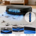 Accessory Set for Ecovacs Deebot X11 / X11 Pro Omni Vacuum Cleaner, Replacement Parts, 1 Main Brush, 1 Roll of Wipes, 4 Side Brushes, 4 HEPA Filters, 1 Cleaning Tool, 1 Screwdriver