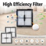 26 Pcs Accessories Kit Compatible with Roborock Q10V/Q10 PF/Q10 V+/ Q10 P+/Q10 VF/VF+/P/PF+ Robot Vacuum Cleaner, Include 2 Main Brush 6 Side Brushes 6 Mop Pads 6 Dust Bags 4 Filters 2 Tool