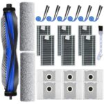 22 Piece Accessory Kit for Ecovacs Robot Ecovacs Deebot X9 Pro Omni/X9 Pro Vacuum Cleaner, 1 Main Brush, 2 Cleaning Rollers, 6 Dust Bags, 6 Filters and 6 Side Brushes
