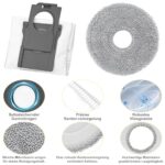 Set of 20 – 10 Microfibre Washable Cloths + 10 Dust Bags for Dreame/Xiaomi Robot – Complete Maintenance Kit for X30, X40, X50, L20 Ultra and More (10 Mops+Bags)