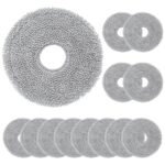 12 Washable Cloths for Dreame and Xiaomi Robot Vacuum Cleaners – Reusable Microfibre Cloths for X30, X40, X50, L20, L50 and More (12 Mops)