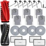 Pack of 24 accessories for Roborock Saros 10R robot vacuum cleaner, 2 main brushes, 6 dust bags, 4 wipes, 4 HEPA filters, 6 side brushes, 1 cleaning brush, 1 screwdriver