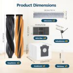 Accessories for Dreame Aqua10 Ultra Roller Complete Robot Vacuum Cleaner