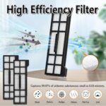 26 Pcs Accessories Kit Compatible with eufy X10 Pro Omni, Replacement Parts Include 2 Main Brush 6 Side Brushes 6 Mop Pads 6 Dust Bags 4 Washable Filters 1 Cleaning Tool and 1 Screwdriver