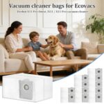 Pack of 12 X11 Pro Vacuum Cleaner Bags Compatible with Ecovacs Deebot X11 Pro Omni Robot Vacuum Cleaner, Activated Carbon Dust Bag Accessories, 3L Large Capacity Vacuum Cleaner Bags
