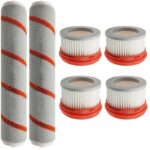 INF Replacement Parts Accessories for Xiaomi Dreame V8/V9/V10, Filter Roller Brushes 6 Pieces, 2 x Roller Brushes, 4 x Filters