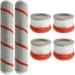 INF Replacement Parts Accessories for Xiaomi Dreame V8/V9/V10, Filter Roller Brushes 6 Pieces, 2 x Roller Brushes, 4 x Filters