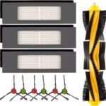 N10 Replacement Parts for Robot Vacuum Cleaner Ecovacs DEEBOT OZMO N10 N10 Plus 920 950 T8 AIVI Max T9 T5 N5 N7 N8+ N8 Pro Plus Robot Vacuum Cleaner Accessories 1 Main Roller Brush 3 HEPA Filters 6