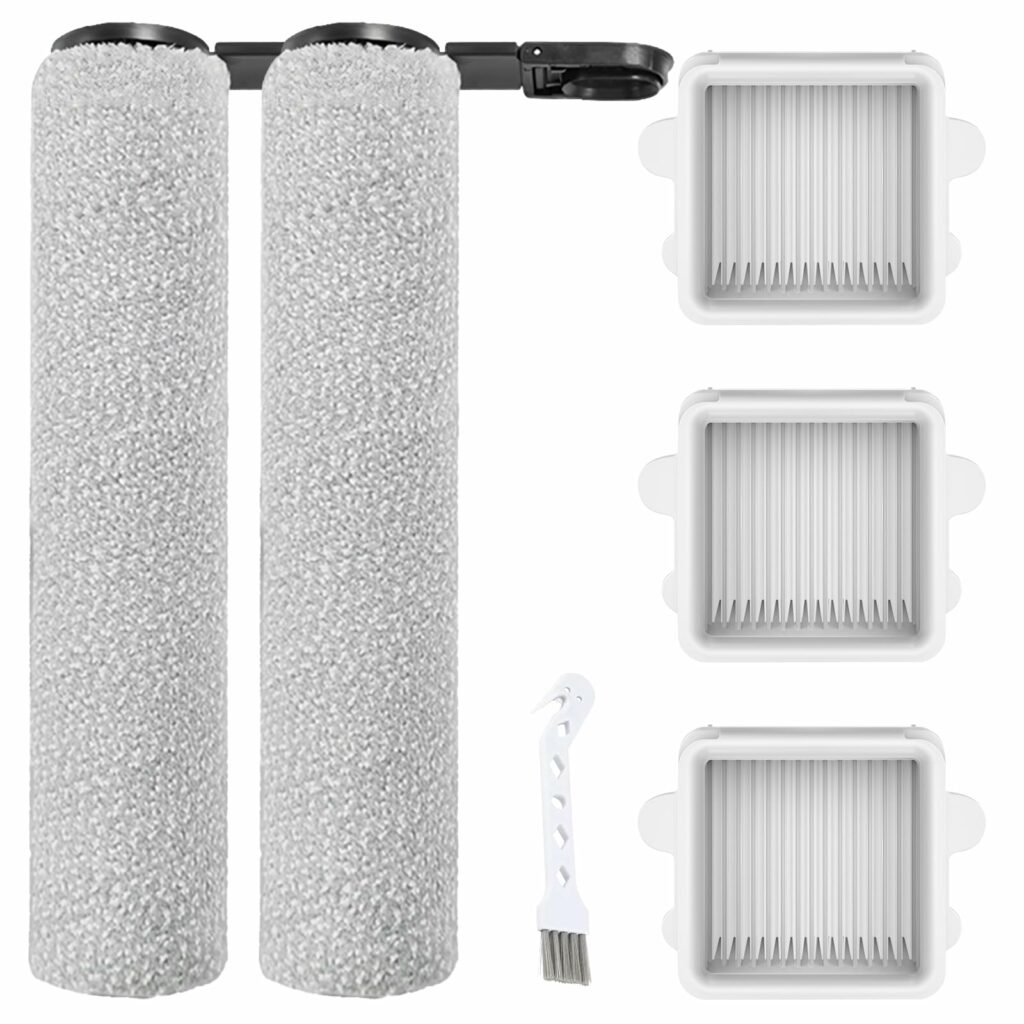 Accessories for Roborock F25, 2 Brush Rollers and 3 Filters for Roborock F25 LT, F25 RT, F25 ACE, F25 ALT, F25 ACE Combo, F25 Combo Wet/Dry Vacuum Cleaner Replacement Parts Accessory Sets