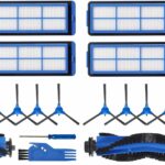 Replacement Part for Eufy RoboVac 11S Max RoboVac 15C Max RoboVac 30C Max RoboVac G30 Edge G10 Hybrid Robot Vacuum Cleaner Accessories Kit, Including 1 Main brush, 8 Side brushes, 4 Filters