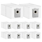 Pack of 10 Vacuum Cleaner Bags for Ecovacs Deebot X9 PRO OMNI / X8 PRO OMNI / T50 Pro Omni / T50 Max Omni / T80 Pro Omni Robot Vacuum Cleaners, 3L Large Capacity Vacuum Cleaner Bags Replacement Parts