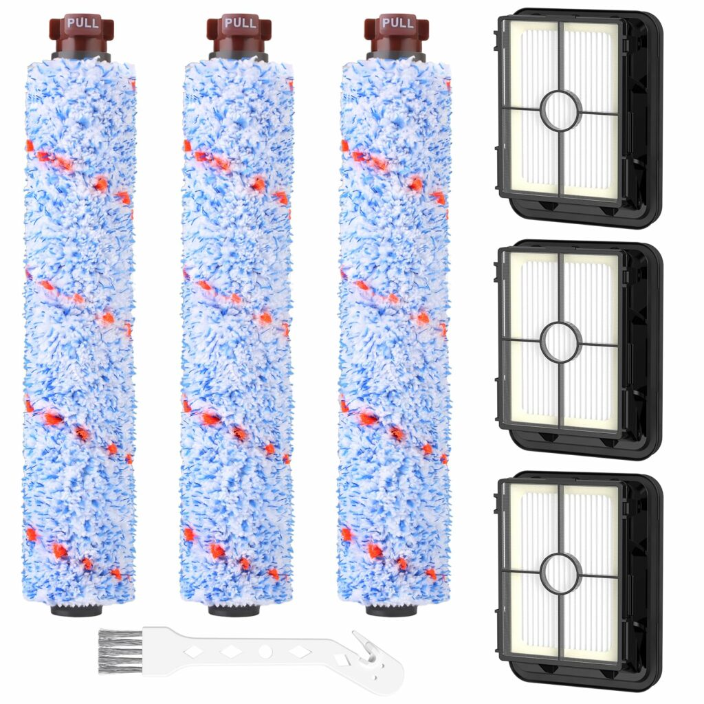 Accessories for Bissell CrossWave 3-in-1 C3 Pro Wet Dry Vacuum Cleaner 3555N, 3 Multi Surface Brushes 1868 + 3 Filters 1866 for Bissell CrossWave 17132 2225N 2582N 25821 2519 Vacuum Cleaner