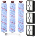 Accessories for Bissell CrossWave 3-in-1 C3 Pro Wet Dry Vacuum Cleaner 3555N, 3 Multi Surface Brushes 1868 + 3 Filters 1866 for Bissell CrossWave 17132 2225N 2582N 25821 2519 Vacuum Cleaner