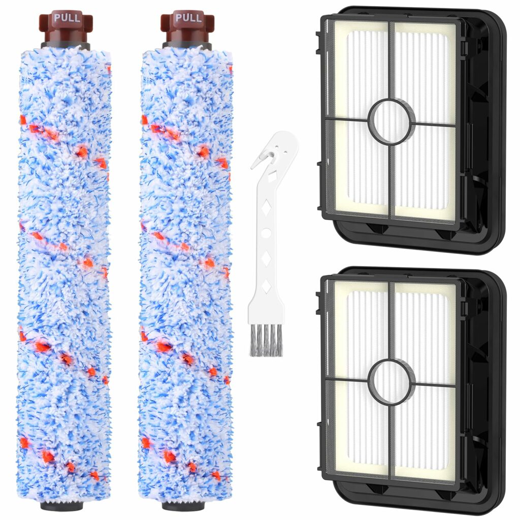 Accessories for Bissell CrossWave 3-in-1 C3 Pro Wet Dry Vacuum Cleaner 3555N, 2 Multi-Surface Brushes 1868 + 2 Filters 1866 for Bissell CrossWave 17132 2225N 2582N 25821 2519 Vacuum Cleaner