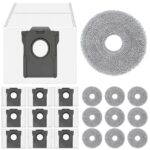 Set of 20 – 10 Microfibre Washable Cloths + 10 Dust Bags for Dreame/Xiaomi Robot – Complete Maintenance Kit for X30, X40, X50, L20 Ultra and More (10 Mops+Bags)