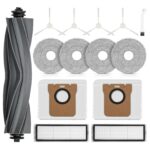 Pack of 14 Accessories for Dreame L10s Ultra / L10 Ultra/Xiaomi Robot Vacuum X20+ Robot Vacuum Vacuum Cleaner, Replacement Parts with 4 Wipes, 4 Side Brushes, 2 Dust Bags, 2 HEPA Filters, 1 Main Brush
