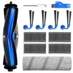 Accessory Set for Ecovacs Deebot X11 / X11 Pro Omni Vacuum Cleaner, Replacement Parts, 1 Main Brush, 1 Roll of Wipes, 4 Side Brushes, 4 HEPA Filters, 1 Cleaning Tool, 1 Screwdriver